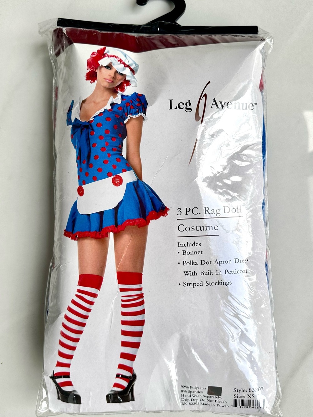 Leg Avenue Rag Doll Costume XS New in Bag